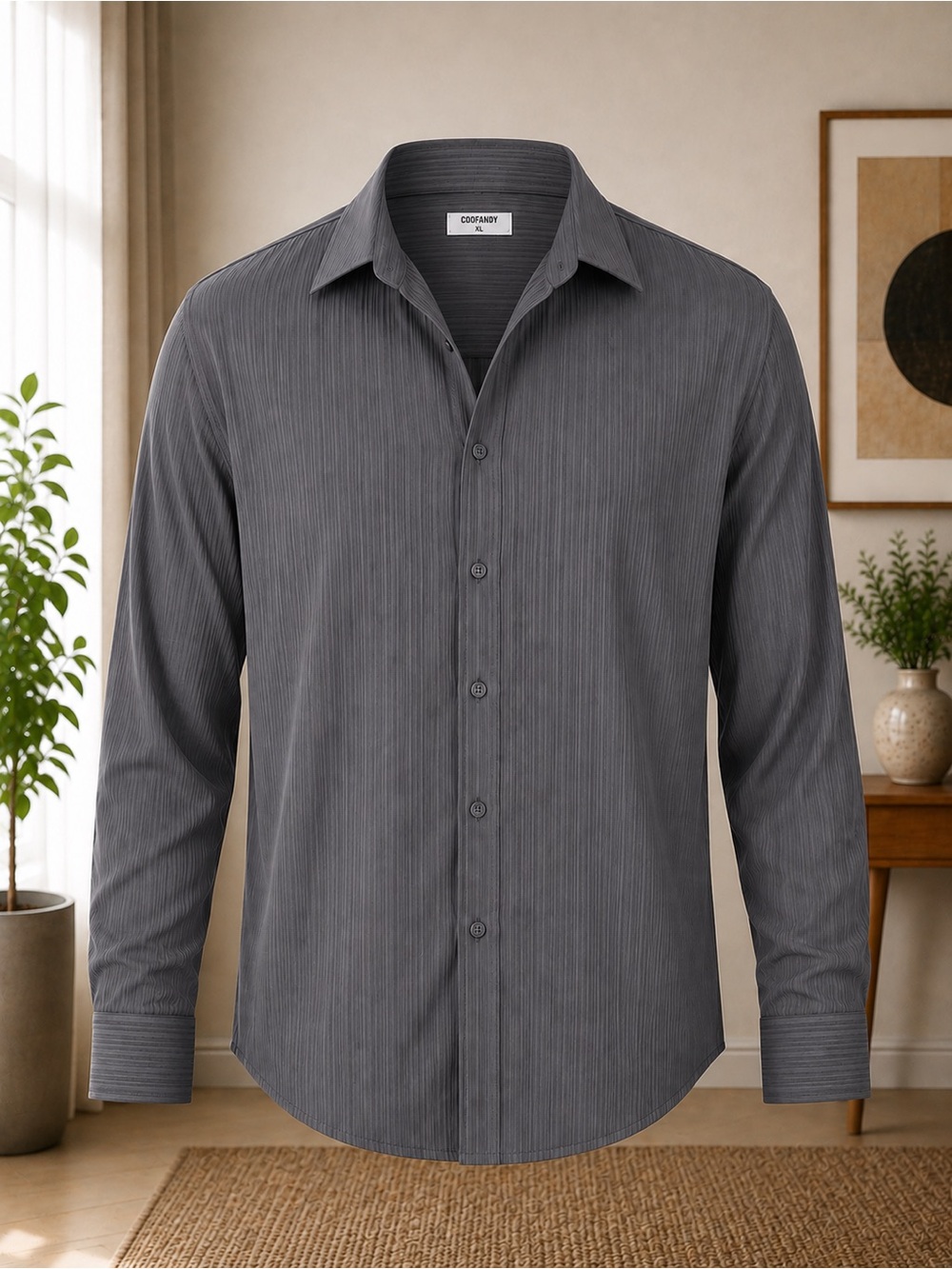 Contempo Slate Pinstripe Dress Shirt